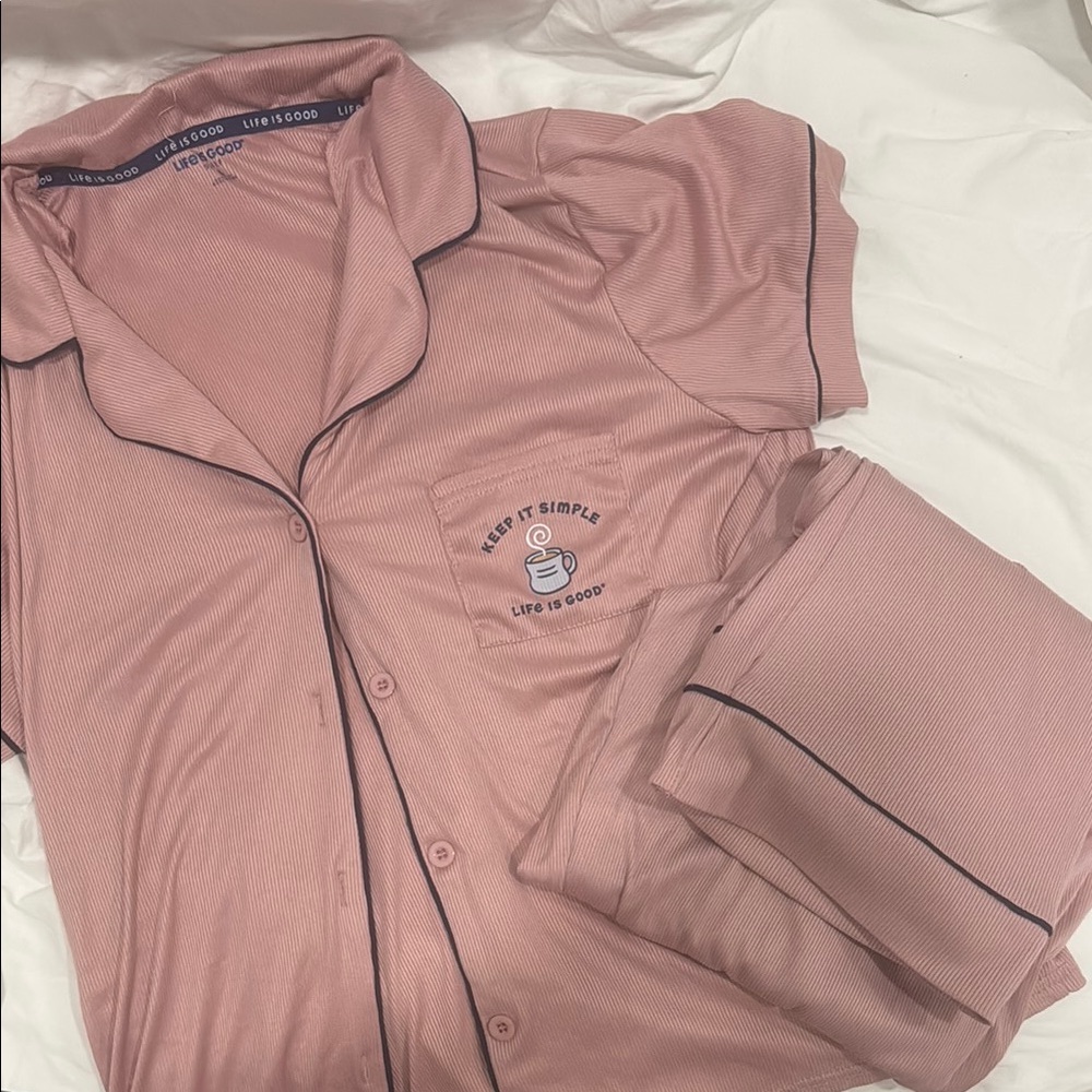 Life Is Good Pink Pajama Set